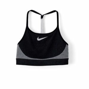 Nike Black & Gray Racerback Sports Bra with Swoosh